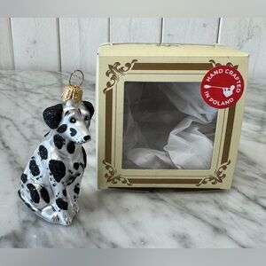 Dalmatian Christmas Tree Ornament, Handcrafted in Poland